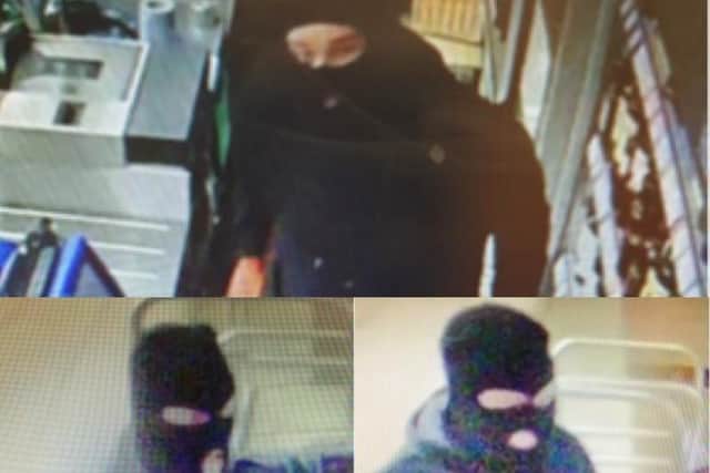 Detectives have released CCTV footage of three men they want to identify following an armed robbery at the Co-op Store in Leyland (Credit: Lancashire Police)