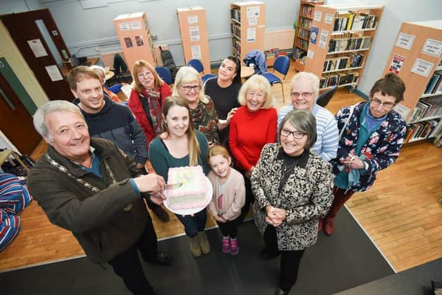 A warm welcome for those wanting company at the launch of Talking Tables in Penwortham (image: Dan Martino)