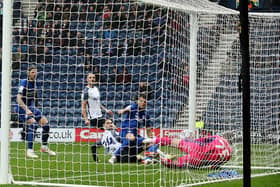 Sean Maguire give Preston North End the lead against Cardiff at Deepdale