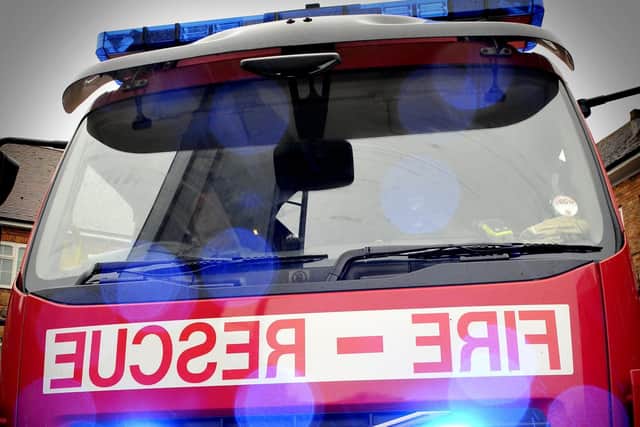Three fire crews attended the incident which closed two lanes of the northbound carriageway.