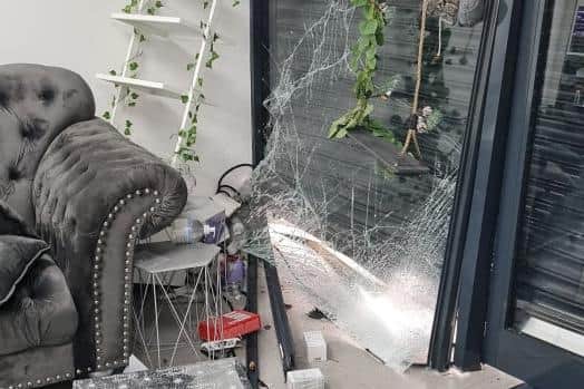 Salon owner Darren Westwood said he fears the crash has caused around £6,000 in damage, but said the studio is back open for business today (Monday, November 22)
