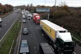 M6 lanes 2 and 3 are closed between J28 (Leyland) and J27 (Standish) after an accident on the M6 Southbound at Charnock Richard Services this morning (Tuesday, November 23)