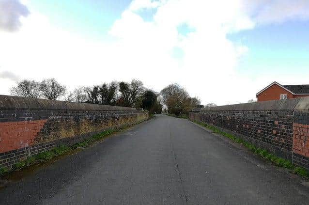 There are no plans to install a footpath on this bridge on Bee Lane - in spite of it being proposed as an access route for 40 new properties as part of the Pickering's Farm development