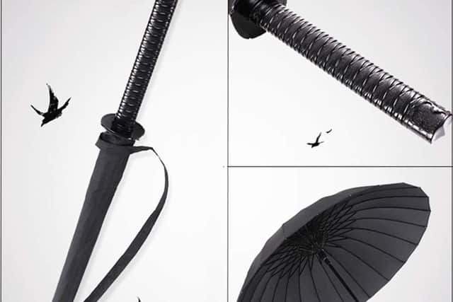 Some passengers were alarmed when they spotted a man with what they believed to be a samurai sword sticking out of his backpack at Preston railway station, but the 'deadly weapon' turned out to be a novelty umbrella
