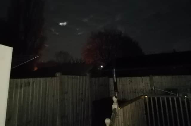 The strange shape hovering over homes