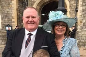 Ron Bell with wife Brenda at Windsor Castle