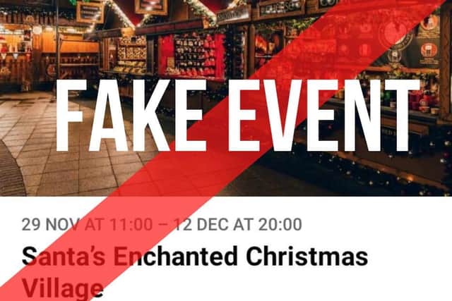 Posts about the event - advertised as 'Santa's Enchanted Christmas Village' - have been circling on social media.
