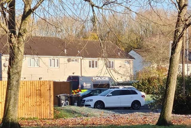 A police van outside parked outside a home in New Rough Hey, off Tanterton Hall Road, Ingol this morning (Thursday, November 25)