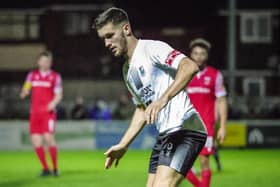 Paul Dawson in action for Bamber Bridge (photo:Ruth Hornby)