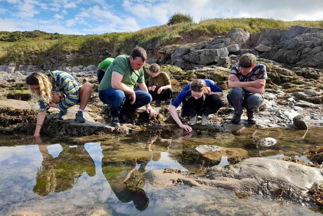 A chance to connect with the outdoors - rock pool discovery time in Morecambe Bay
