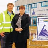 Jim and Vikki Ashcroft pictured in 2008, celebrating 20 years of the engineering arm of J&J Ashcroft