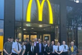McDonalds staff at the new site.