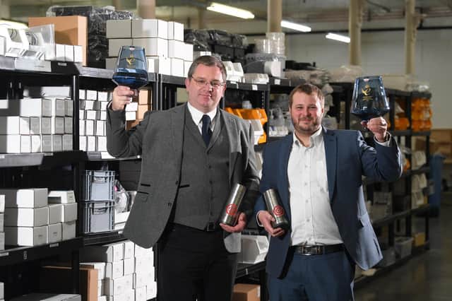 Process Instruments’ Dr. Craig Stracey and Dr. Rob Paramore with Process Instruments’ Queen’s Awards for Enterprise