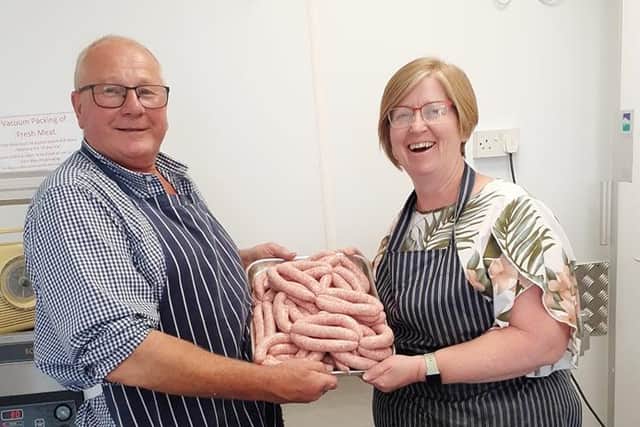 Joanne Rossall's new found skill of sausage making in aid of her charity challenge for Rosemere Cancer Foundation and Blackpool Victoria Hospital’s Blue Skies charity