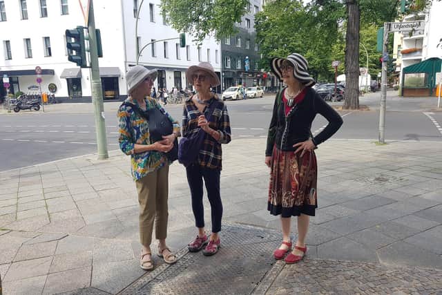 From Left: Frances Newell, Ursula Newell-Walker and Janet Newell in Berlin in 2019
