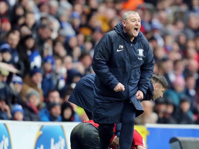 Preston North End head coach Frankie McAvoy