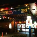 Chorley and South Ribble Hospital all lit up for Christmas.