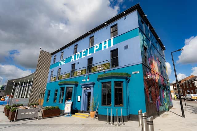 The video ends by showing what the area looks like today, featuring the newly refurbished Adelphi pub.