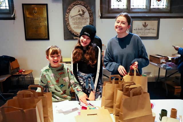 Eighty volunteers joined up at Preston Minister to make bags and boxes of kindness for the people of Preston.