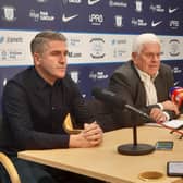 Preston North End manager Ryan Lowe and director Peter Ridsdale at Euxton
