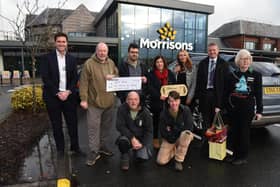 Veteran's charity Dig In North West received a check of over £9000 from Morrisons Riversway Preston today.
