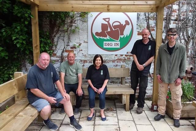 Based in a walled garden at Ashton Park, Dig In offers support for ex and serving military personnel.