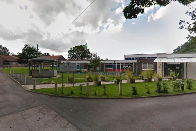 A child was walking home from Euxton St Mary's Catholic Primary School when they were reportedly followed by a man (Credit: Google)