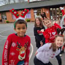 Westwood Primary School pupils getting into the festive spirit.