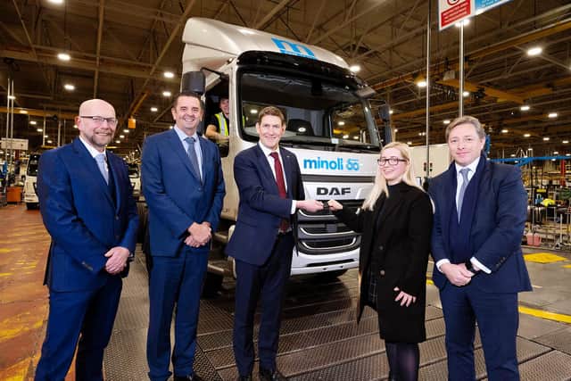 The handover of the 500,000th vehicle built on the Leyland Trucks site