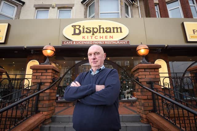 Steve Hoddy at the Bispham Kitchen. Mr Hoddy successfully challenged a man who posted fake reviews about his business and won more than £7,000 damages in court
