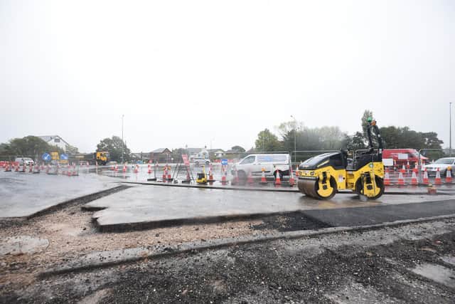 Work continues on the A585 but will break for Christmas