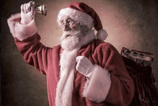Ho, ho, ho, Santa Harry is flying around Lancashire as Father Christmas (Image: Steve King).
