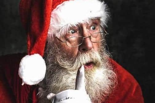 Harry looking the part as Santa (Image: Roy Hardman).