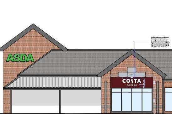 Plans for the new Costa at Asda supermarket in Towngate, Leyland were submitted in January, 2021. Pic credit: Jigsaw Planning
