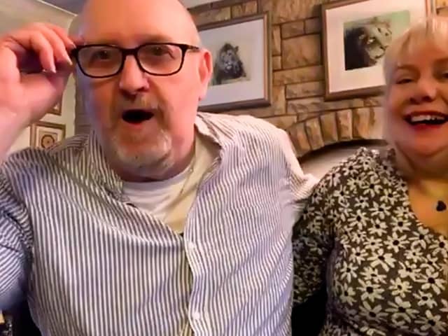Postcode Lottery winners Kenneth Williams and partner Ani