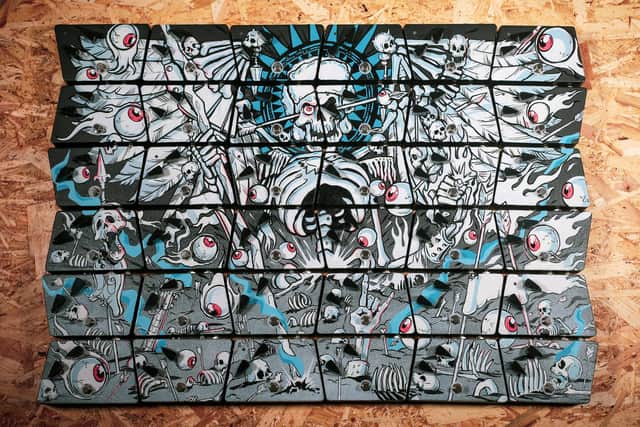 An image created by the artwork on Richard's Rage of the Tsar guitar fuzz pedals