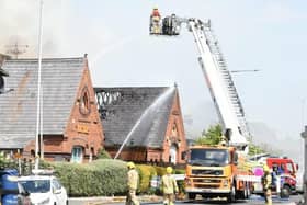 An Aerial Ladder Platform was used to bring the fire under control