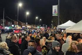 Crowds throng Liverpool Road during Penwortham's Christmas Markets yesterday evening (Wednesday, December 15). Pic credit: Stephen Murtagh