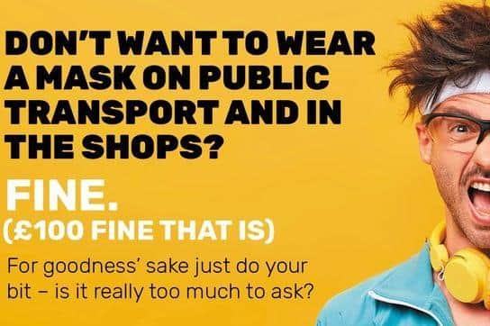 A new poster campaign launched by Lancashire County Council has caused a stir after it told those refusing to mask up in shops, "Don't be a Dick". Pic: Lancashire County Council