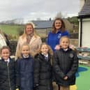 Pictured are the mindful mini’s with Early Years and Ks1teacher Miss Corney, Headteacher Mrs Austin and Well-being Advocate Mrs Eastwood.