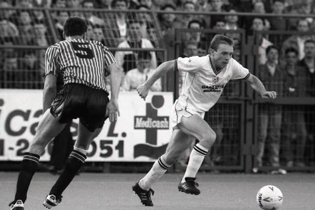 Mark Patterson takes on the Brentford defence for PNE