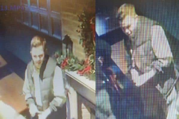 Police are appealing for help identifying the man in these CCTV images as part of their investigation into an assault in Chorley (Credit: Lancashire Police)