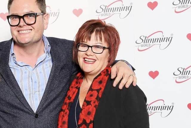 Louise Haskins with Alan Carr.