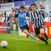 Chorley's Adam Blakeman on the ball against Southport, who have gone from bottom of the league to play-off contenders (photo:Stefan Willoughby)