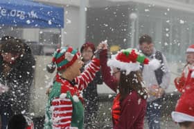 CancerCare Santa dash in Morecambe.