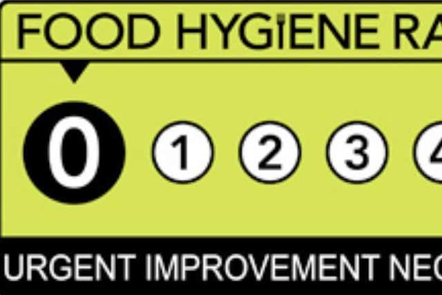 Starbuck's on Charnock Richard Southbound in Chorley received a hygiene rating of 0 by Chorley Council last month.