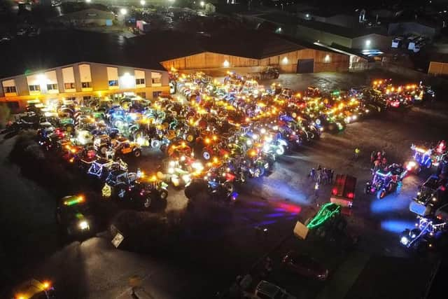 Twinkly lights and tractors at the festive event. Picture by Richard Lambert