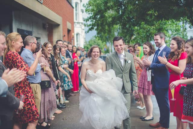 Hannah and Andrew on their big day