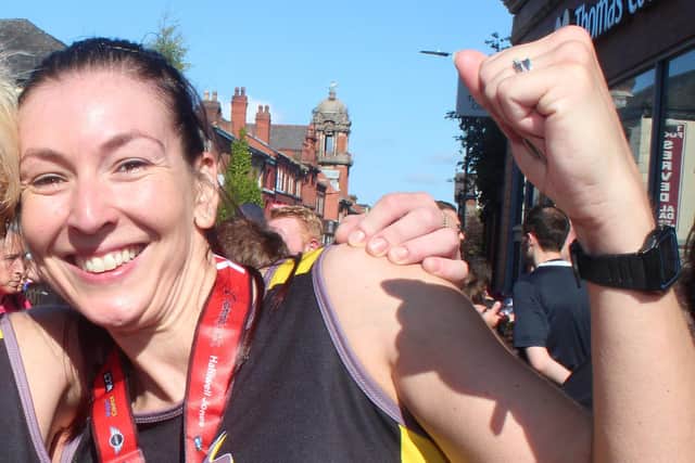 Julie Morris taking part in the Wigan 10k in 2014