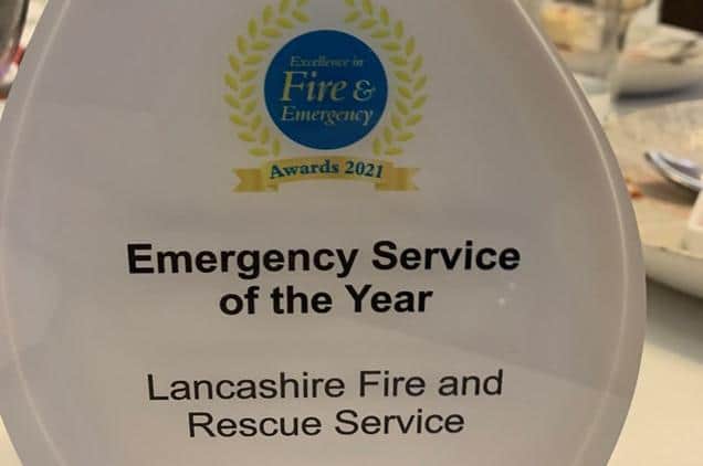 LFRS were recognised for their additional work throughout the pandemic.